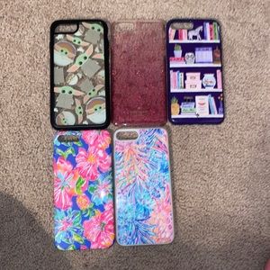 iPhone 8 Plus phone cases in good condition.